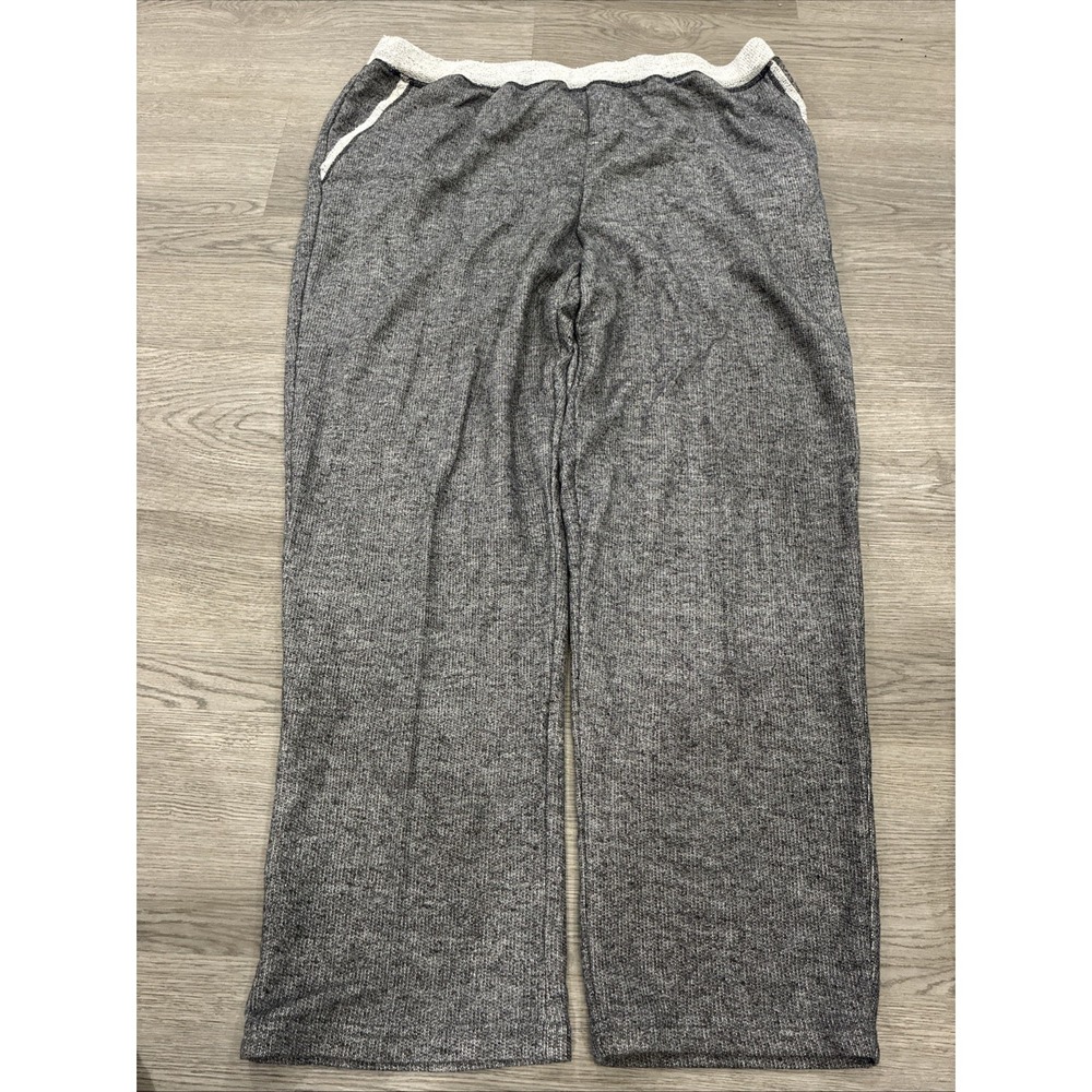 ALFRED DUNNER Casual Heather Gray Womens Straight Pull-On SweatPants | size XL